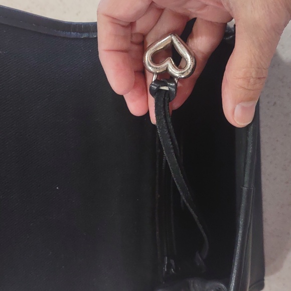 Brighton Black Leather Crocodile Embossed Crossbody Bag - Picture 8 of 16